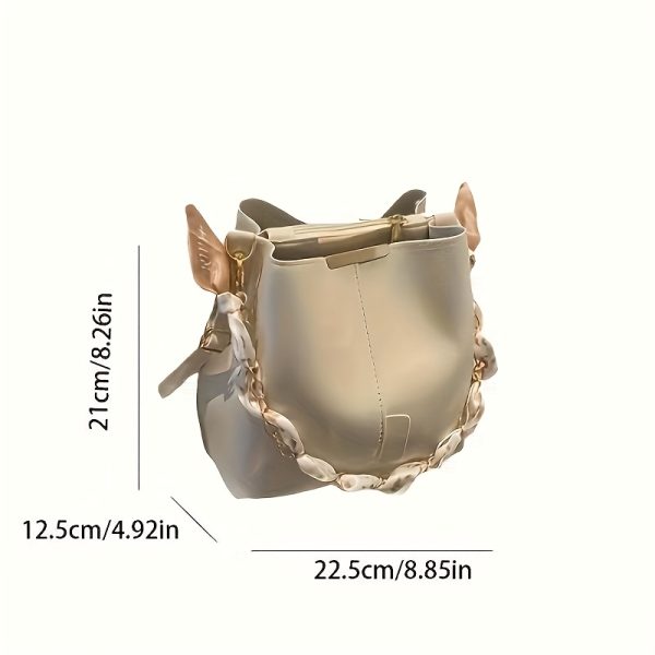Women's Bucket Bag with Adjustable Strap & Magnetic Clasp - Multi-Color Options, Spacious Tote for Daily Essentials, Versatile Crossbody Shoulder Bag for Casual & Formal Outfits, Sophisticated Handbag, Sleek Construction - Image 8