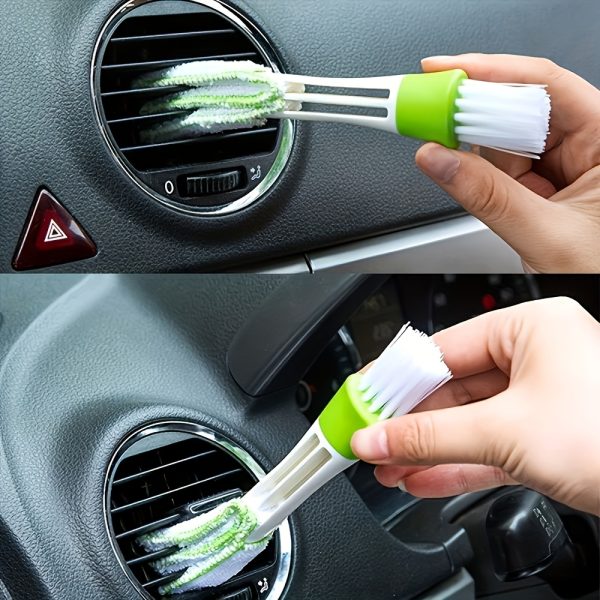 1pc 2-in-1 Multi-Purpose PE Vent Cleaner - Removable and Washable Air Conditioner Curtain Dusting Brush for Boat/Car Interior Detailing and Corner Cleanin - Image 8