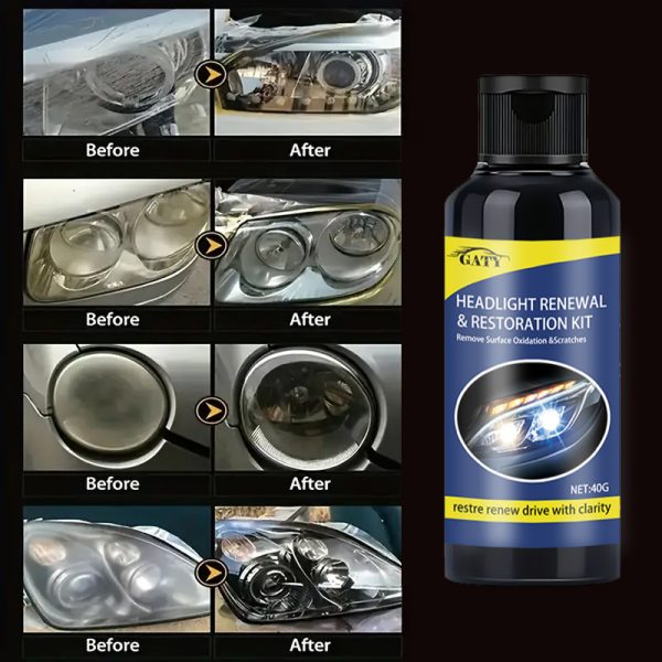Automotive Quick-Flash Headlight Restoration Liquid, Polishing & Waxing Kits, Universal ABS Item Form, Durable Clear Finish, Scratch Removal, No Grinding Required, Restores Clarity, Headlight Restoration | Quickheadlight Revival | Clear Finish, Car Light Restoratio - Image 6
