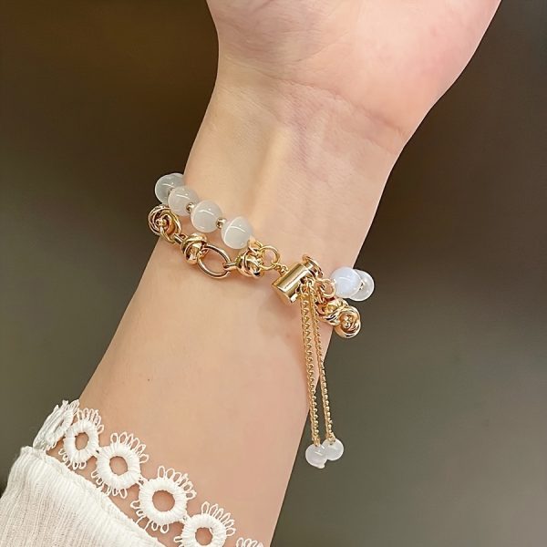 Bezel Watch Series Ultra SE 9 8 7 6 5 4 3 2 1 Beaded Strap, Compatible with 38/40/41/42/44/45mm, Fashionable Durable Band with Adjustable Buckle - Image 12