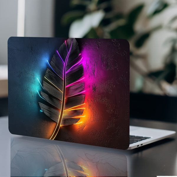 Vinyl Laptop Shell Feather Stickers, 2pcs/Set, Scratch-Proof DIY Art Protective Case for HP, Dell, Lenovo, Apple, Asus Laptops - Easy to Apply and Durable Design Suitable for Notebooks, Cars, Helmets, Motorcycles, Refrigerator Decorations - Image 5