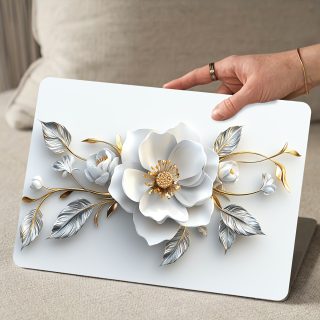 Vinyl Laptop Shell Rose Sticker, 2pcs/Set, Scratch-Proof DIY Art Protective Case for Laptops - Easy to Apply and Durable Design Suitable for Laptops, Cars, Helmets, Motorcycles, Refrigerator Decor