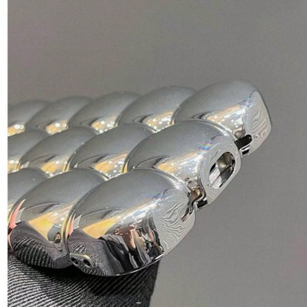 The [Xinmingnuo] Premium Electroplated Waffle Crossbody Chain Case Is Suitable for Iphone 14 Pro Max, Compatible with The New Apple 13 Pro, 12 Pro, And Creatively Designed 3D Protective Cases for Women, Including Niche Full-Cover Options for 11, 13, And 14 - Image 6