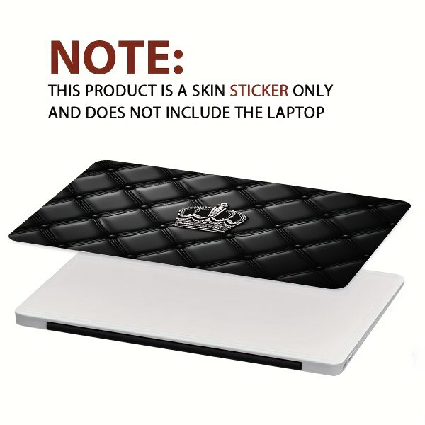 2pcs Elegant Crown Design Laptop Stickers - Waterproof, Scratch-Resistant Vinyl Skin for Notebooks & Tablets, Self-Adhesive, Semi-Matte Finish, Perfect for Personalization, Notebook Accessories | Crown Design | Durable Vinyl - Image 6