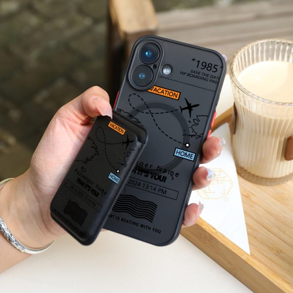 2pcs 1 set&Fashionable luxury all inclusive shockproof Aeronautical chart Pattern for iPhone 16 15 14 13 12 11 Pro Max 7 8 Pus Magnetic attraction Phone case&High quality Faux Leather magnetic card clip KJ1 Compatible with 1-2 credit cards or bank cards - Image 5
