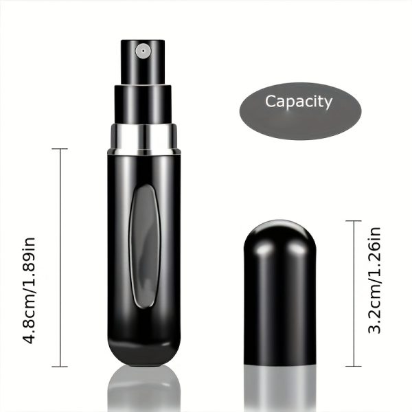 4-Pack Mini Perfume Atomizer Refillable Travel Spray Bottles, 0.16 oz Metal Round Hand Wash Only Fragrance Pump Containers for Travel and Outdoor Use - Image 6