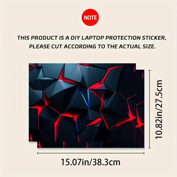 Pack of 2 Technology Laptop Art Decal Protective Cases, Universal Netbook Light Beige Stickers Non-reusable Laptop Light Beige Sticker Decals Waterproof and Scratch Resistant - Waterproof, Anti-scratch, Suitable for Laptops, Cars - Image 2
