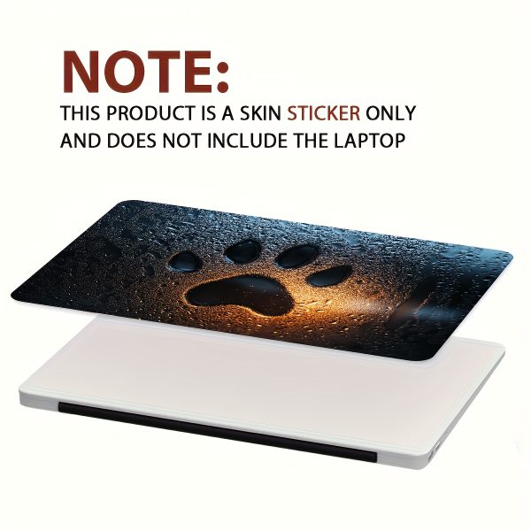 Vinyl Notebook Computer Case with Paw Print Stickers, 2pcs/Set, Scratch-Proof DIY Art Protective Case for Notebooks - Easy to Paste and Durable Design Suitable for Notebooks - Image 6