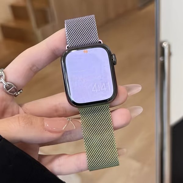[Shiyu Milanese] Shiyu Milanese Loop Band for Apple Watch | Stainless Steel Mesh, Magnetic Clasp, Waterproof Strap | Compatible with Series 1-10 & SE, Sizes 38mm-49mm, Elegant Design for Men and Women - Image 20