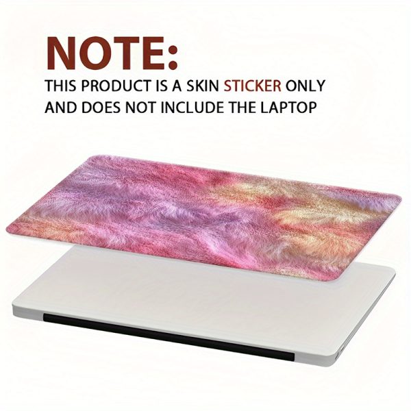 3pcs, 1pc spare, no need to worry about sticking it wrong, reusable universal laptop protective film, PVC material, Plush Light Beige series design pattern, 38.99x27.0 cm, semi-matte surface, self-adhesive, easy to use, remove without leaving traces and glue-free, suitable for laptops - Image 7