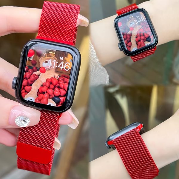 [Shiyu Milanese] Shiyu Milanese Loop Band for Apple Watch | Stainless Steel Mesh, Magnetic Clasp, Waterproof Strap | Compatible with Series 1-10 & SE, Sizes 38mm-49mm, Elegant Design for Men and Women - Image 10
