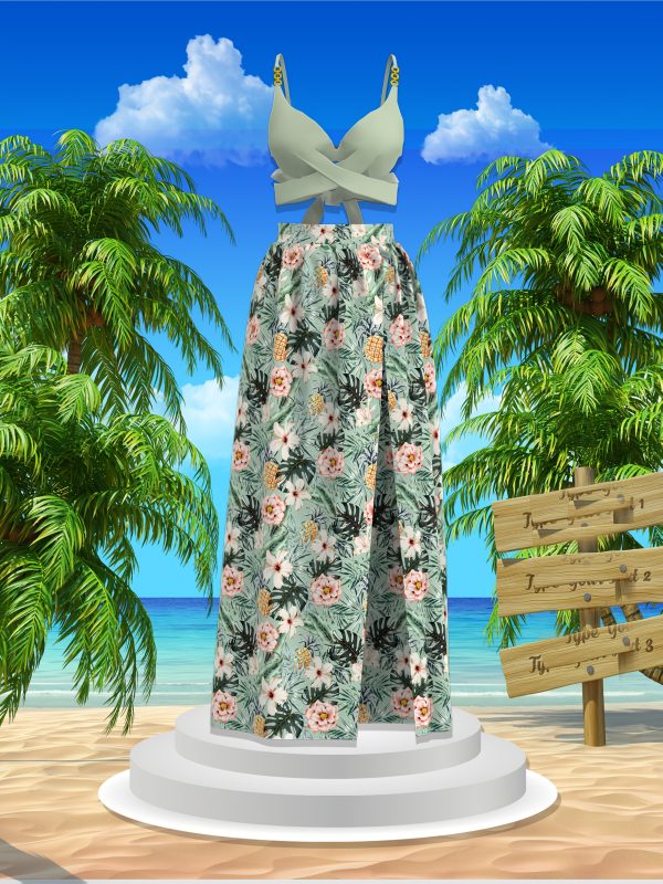 Green Floral--Separate Swimsuit - Image 7
