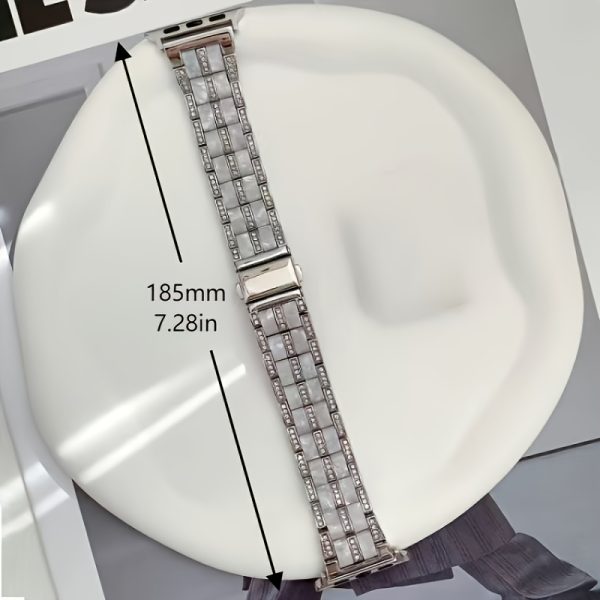 BIIFAKOO-era metal stitching two-color resin watch strap compatible with Apple watch strap 38mm 40mm 41mm 42mm 44mm 45mm 46mm 49mm suitable for Ultra series 10 9 8 7 SE 6 5 4 3 2 1 - Image 2