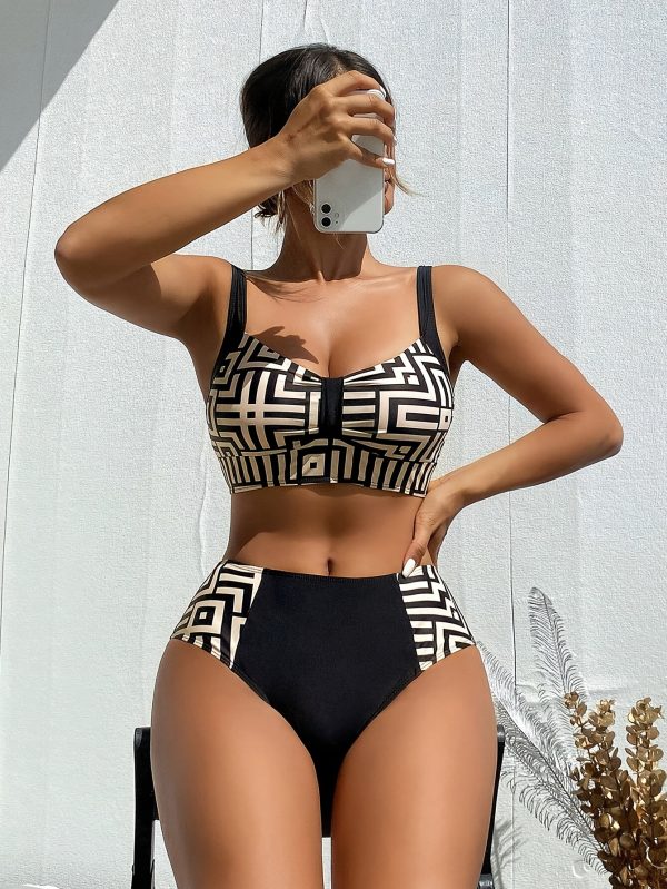 Women's Digital Print Bikini Two Piece Set - Image 3
