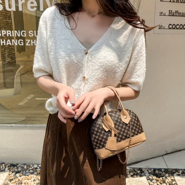 Women's Convertible Crossbody Bag - Beige Purse with Zipper Closure, Detachable Strap for Everyday, Office, Party - Elegant Ladies Handbag in Beige/Tan/Black/White/Gray/Blue/Red/Clear Colors, Crossbody Purse, Versatile Travel Bag, Modern European Style, Textured Finish - Image 2