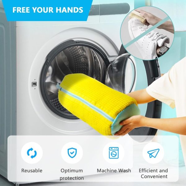 Sturdy Washing Machine Bag for Shoes of Every Kind - Features a Zipper Closure And a Soft, Protective Interior, Perfect for Sneakers And Everyday Footwear, Laundry Wash Bag, Ideal for Mother'S Day, Laundry Bags - Image 5