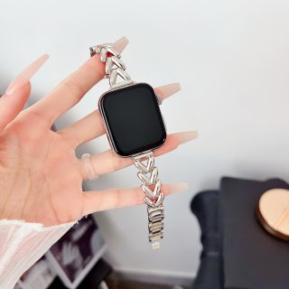 Fashion V-shaped Stainless Steel Smartwatch Strap For Apple Watch SE10/9/8/7/6/5/4/3/2/1, Women's Replacement Bracelet Strap