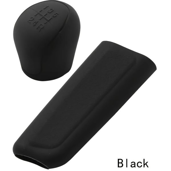 2pcs Silicone Car Interior Accessories - Gear Shift and Handbrake Covers, Durable Protective Wraps - Image 4