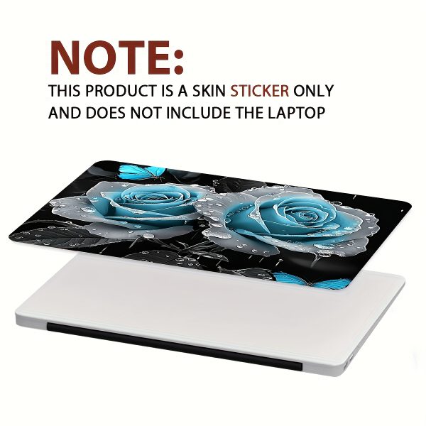 2pcs Blue Rose & Butterfly Vinyl Decals - Waterproof, Scratch-Resistant Laptop Skins with Semi-Matte Finish | Fit for Notebooks, Cars, Helmets, Motorcycles, Fridges | Artistic, Non-Reusable Stickers, Laptop Stickers - Image 10