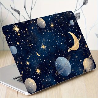 Vinyl Notebook Computer Case Planet Stickers, 2pcs/set, Scratch-Proof DIY Art Protective Case for Notebooks - Easy to Apply and Durable Design Suitable for Notebooks and Cars
