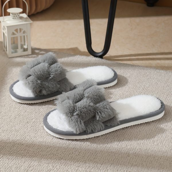 Women'S Casual Plush Slippers for Autumn And Winter, Open-Toe Indoor Floor Slippers That Are Non-Slip, Comfortable, Breathable, And Suitable for All Seasons. - Image 10