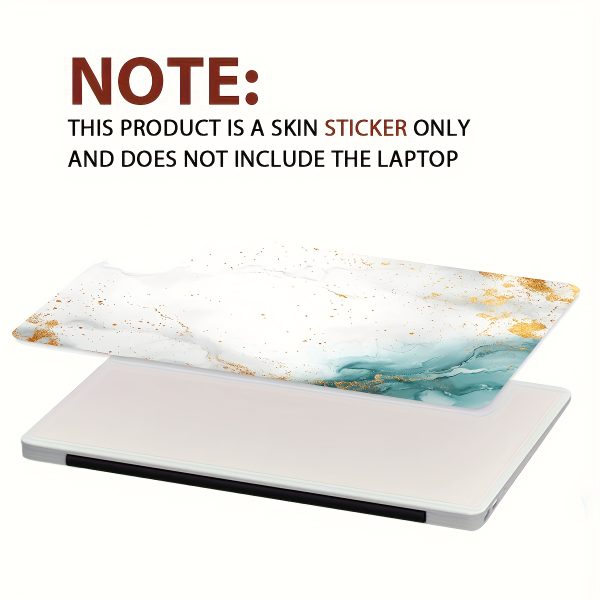 Vinyl Laptop Case Marble Sticker, 2pcs/set, Scratch-Proof DIY Art Protective Case, Universal Laptop Skin Sticker, Non-reusable Laptop Skin Sticker Decal, Waterproof and Scratch-Proof - Waterproof, Scratch-Proof, Suitable for Laptops and Cars - Image 4