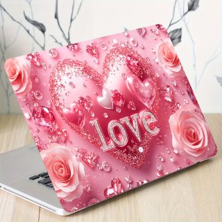 Pack of 2 Love Rose Laptop Art Decal Protective Cases, Universal Netbook Light Beige Stickers Non-Duplicate Use Field Notebook Computer Light Beige Sticker Decals Waterproof and Scratch Resistant - Waterproof, Anti-scratch, Suitable for Laptops, Cars