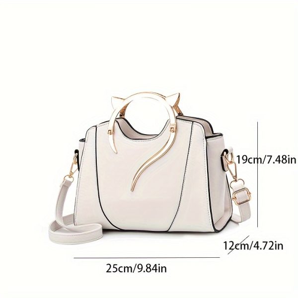 Ladies' Crossbody Bag, Shoulder Bag, Stylish Korean Version with a Minimalist Design, a Chic And Spacious Handbag for Outings And Commuting, Lightweight And Trendy. Available in Three Colors: White, Green, And Black, with Adjustable Straps. - Image 5