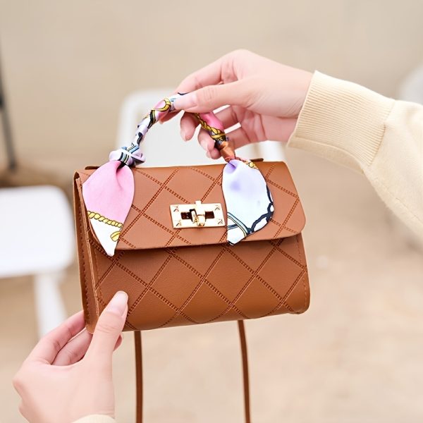 Stylish Women'S Crossbody & Shoulder Bags - with Golden-Tone Hardware, Black, White, Red, Brown Options, Perfect for Casual, Office, or Party Use, Ideal Gift for Her, Versatile Shoulder Bag | Elegant Accessory | Durable Polyester Lining - Image 3