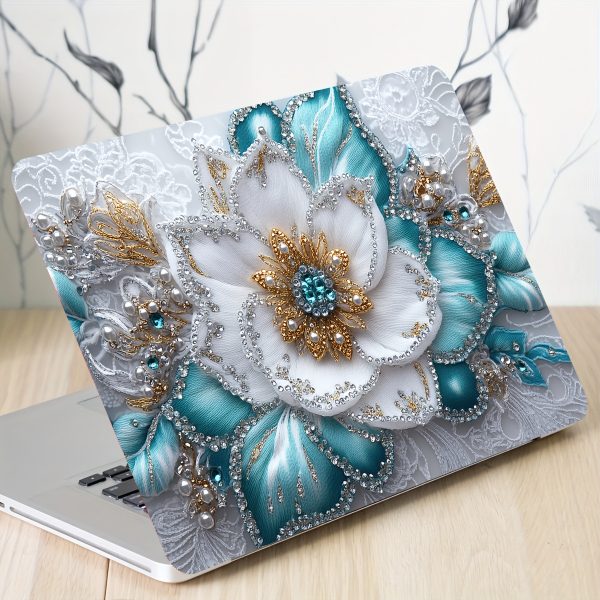 A Set of Two Floral Laptop Art Decals, Universal Skin Stickers for Netbooks That Are Non-Reusable. These Waterproof And Scratch-Resistant Laptop Skin Stickers Are Suitable for Laptops, Cars, Helmets, Motorcycles, And Refrigerator Decorations.