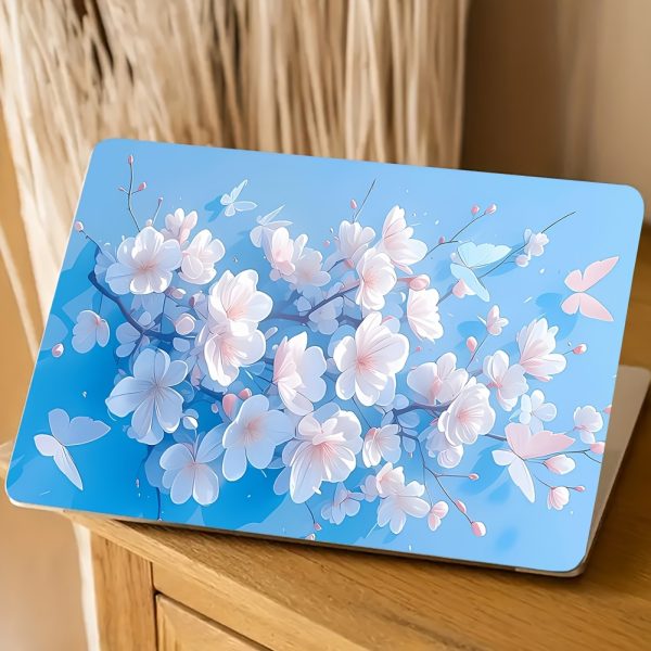 2pcs Vinyl Material, Light Blue Watercolor Butterfly Design Laptop Case, Anti-Scratch Laptop Case for 15.35 inch X 10.6 inch Laptop. Product Size: 27cmx39cm (10.63 inch x 15.35inch) - Image 7