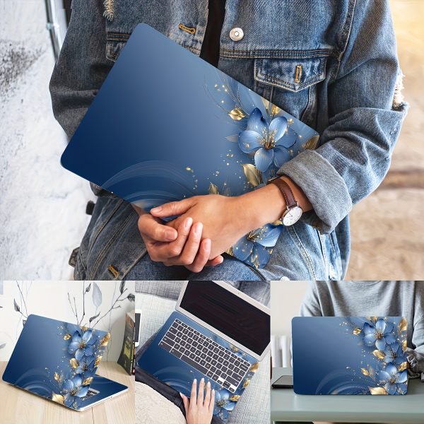 2pcs Rose Flower Laptop Art Decal Protective Case, Universal Internet Notebook Skin Sticker not Reusable, Waterproof and Scratch-Resistant - Waterproof, Scratch-Resistant, Suitable for Laptops and Cars - Image 5