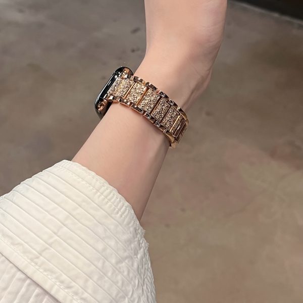 A S-letter iWatch10 generation with shiny rhinestones is a great choice for iWatch strap gifts compatible with 38mm 40mm 41mm 42mm 44mm 45mm 46mm 49mm Series 10 9 8 7 6 5 4 3 2 1 SE/Ultra Only sell watch straps but no watches - Image 8