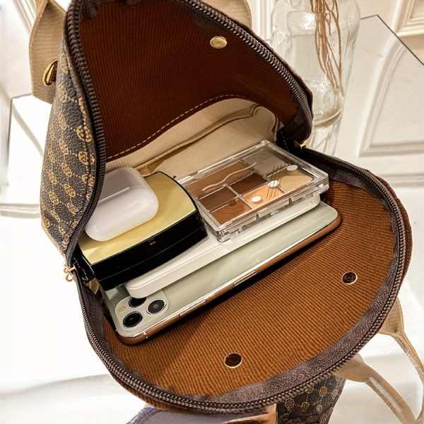Women's Convertible Crossbody Bag - Beige Purse with Zipper Closure, Detachable Strap for Everyday, Office, Party - Elegant Ladies Handbag in Beige/Tan/Black/White/Gray/Blue/Red/Clear Colors, Crossbody Purse, Versatile Travel Bag, Modern European Style, Textured Finish - Image 9