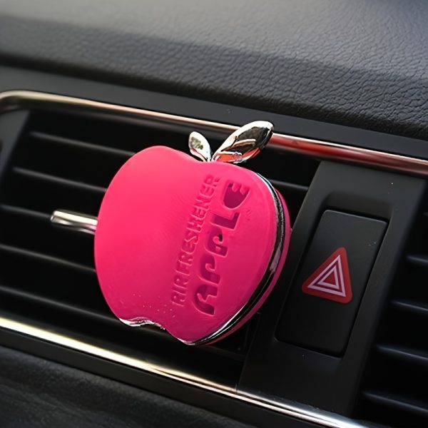 Apple-Shaped Car Air Freshener Diffuser with Vent Clip - Green Leaf Design, Long-Lasting Scent, Ideal for Vehicle A/C Outlets, Easy to Install, Car Vent Clip Freshener | Natural Aroma Diffuser | Aroma Diffuser - Image 9