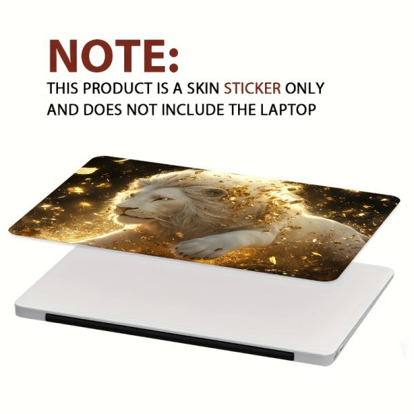 3pcs, 1pc spare, no need to be afraid of bad stickers, vinyl laptop shell Golden lion sticker, anti-scratch DIY art protective case, suitable for HP, Dell, Lenovo, Apple, Asus laptops - easy to stick and durable design Suitable for notebooks, cars, helmets, motorcycles, refrigerator decorations - Image 7