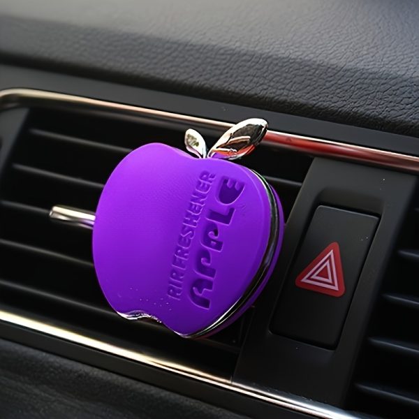 Apple-Shaped Car Air Freshener Diffuser with Vent Clip - Green Leaf Design, Long-Lasting Scent, Ideal for Vehicle A/C Outlets, Easy to Install, Car Vent Clip Freshener | Natural Aroma Diffuser | Aroma Diffuser - Image 12
