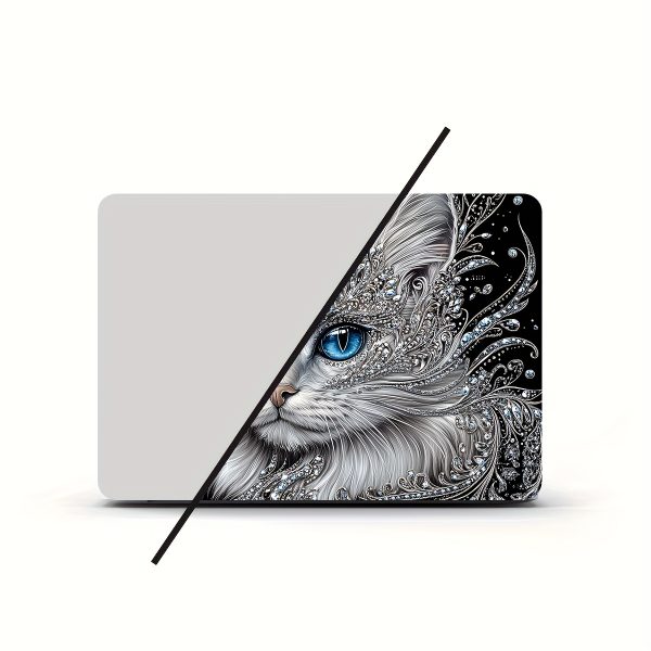 Set of 2 Cat-Themed Laptop Skin Decals, Universal Netbook Protective Stickers That Are Non-Reusable. These Waterproof And Scratch-Resistant Decals Are Suitable for Laptops, Cars, Helmets, Motorcycles, And Refrigerator Decorations. - Image 4