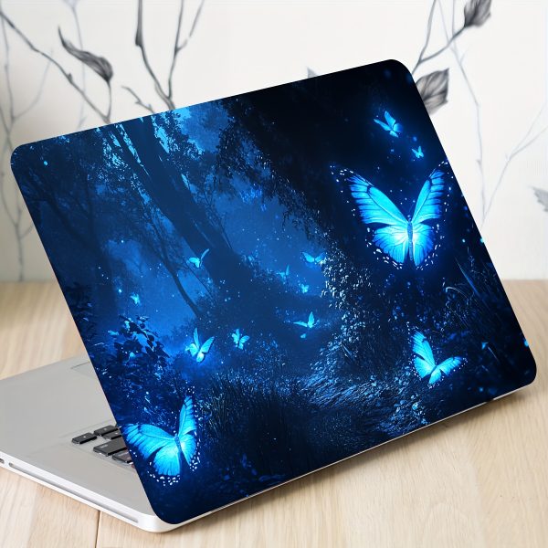Pack of 2 Floral Butterfly Laptop Art Decal Protective Cases, Universal Netbook Light Beige Stickers Non-Duplicate Use Field Notebook Computer Light Beige Sticker Decals Waterproof and Scratch Resistant - Waterproof, Anti-scratch, Suitable for Laptops, Cars - Image 10