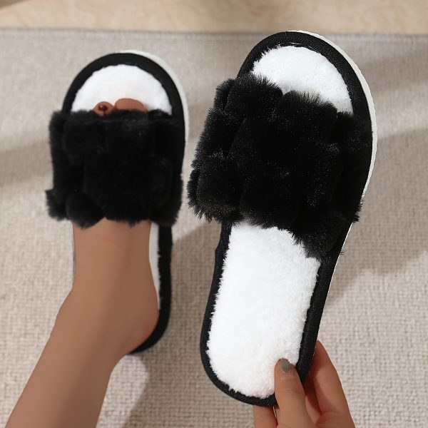Women'S Casual Plush Slippers for Autumn And Winter, Open-Toe Indoor Floor Slippers That Are Non-Slip, Comfortable, Breathable, And Suitable for All Seasons. - Image 11