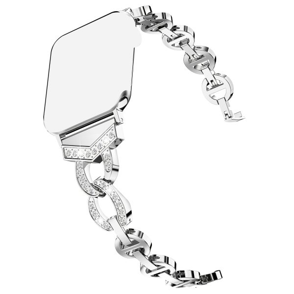Stainless Steel Glittering Metal Strap for Apple Watch Band Ultra 49mm, 45mm, 41mm, 40/44mm, Women'S Band, Compatible with for iwatch Series 10/9/8/7/6/5/4/3/2/1 SE, Fashionable Accessory | Sparkling Accessory | Durable Strap