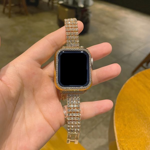 BIIFAKOO Compatible for iwatch Latest Era New Sparkling Rhinestone Bracelet Wristband 38mm 40mm 41mm 42mm 44mm 45mm 49mm Women'S Series Ultra 9/8/7/6/5/4/3/2/1/SE - Image 3
