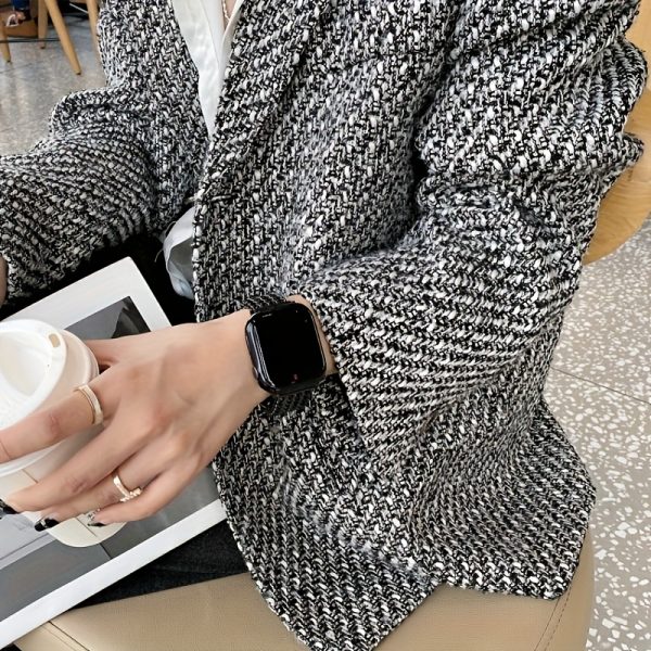 Stainless Steel Love Woven Watch Band S10 Can Be Used Compatible with 38mm 40mm 41mm 42mm 44mm 45mm 49mm Creative Summer Ins Breathable Suitable for Series 10 9 8 7 6 5 4 3 2 1 SE/Ultra Christmas Valentine'S Day Perfect Gift - Image 4