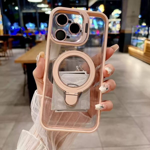 for iPhone 16 Pro Max 15 14 13 12 11 Plus Pro Max, the lens frame can be used as a stand to open, supports wireless charging, transparent mobile phone case, protects your mobile phone - Image 11