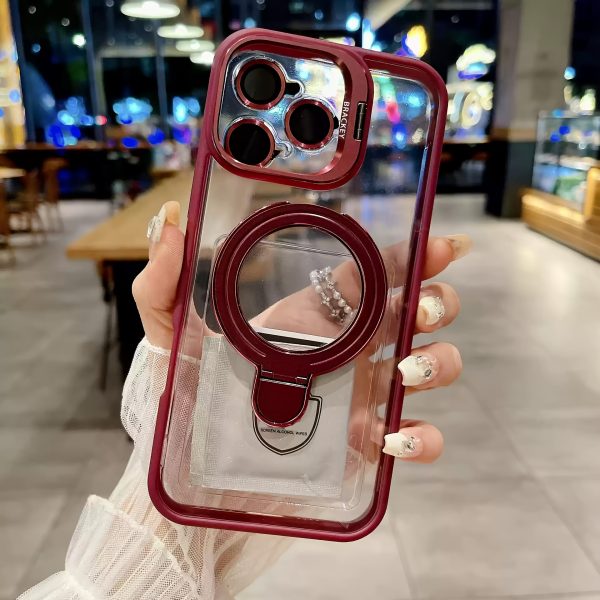 for iPhone 16 Pro Max 15 14 13 12 11 Plus Pro Max, the lens frame can be used as a stand to open, supports wireless charging, transparent mobile phone case, protects your mobile phone - Image 16