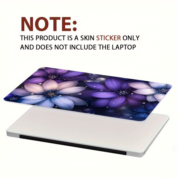 Pack of 2 Floral Butterfly Laptop Art Decal Protective Cases, Universal Netbook Light Beige Stickers Non-Duplicate Use Field Notebook Computer Light Beige Sticker Decals Waterproof and Scratch Resistant - Waterproof, Anti-scratch, Suitable for Laptops, Cars - Image 7