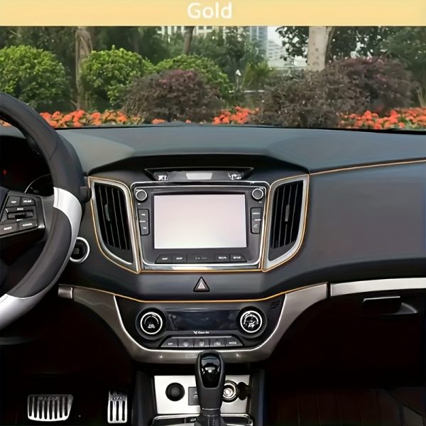 5 Meter Car Interior Strips - Elastic Easy-to-Install Dashboard and Door Decorative Kit with Installation Tools. Universal Flexible PVC Car Mold Strips, Internal Car Decoration, Dashboard Door Cover, Car Styling Decoration, Easy to Install - Image 13