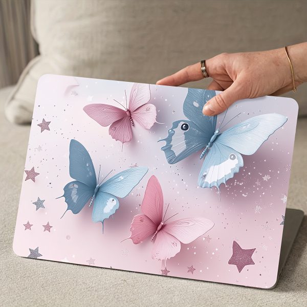 Vinyl Laptop Shell Butterfly Stickers, 2pcs/set Scratch-Proof DIY Art Protective Case for Laptops - Easy-to-Paste and Durable Design Suitable for Notebooks & Cars - Image 7