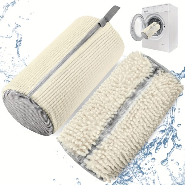 1pc Shoe Washing Machine Bag: Washing Machine and Dryer Laundry Shoe Bag, Includes Dustproof Shoe Bag - Reusable Shoe Cleaning Bag, Suitable for Sports Shoes and Tennis Shoes, Stain-Free Cleaning Kit (White) - Image 3