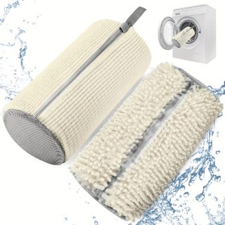 1pc Shoe Washing Machine Bag: Washing Machine and Dryer Laundry Shoe Bag, Includes Dustproof Shoe Bag - Reusable Shoe Cleaning Bag, Suitable for Sports Shoes and Tennis Shoes, Stain-Free Cleaning Kit (White)